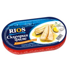 RIOS ФИЛЕ СКУМРИЯ В ОЛИО 170Г