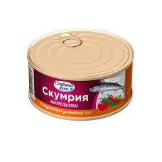 СЛАВЯНА ФИШ СКУМРИЯ КОТЛЕТИ В ПОДЛЮТЕН ДОМАТЕН СОС 300Г